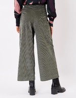 Cropped wide corduroy pants femme La Fiancée
