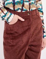 Cropped wide corduroy pants femme La Fiancée
