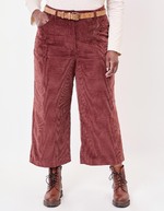 Cropped wide corduroy pants femme La Fiancée