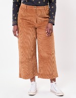 Cropped wide corduroy pants femme La Fiancée