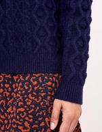 Embroidered knit sweater femme La Fiancée