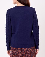 Embroidered knit sweater femme La Fiancée