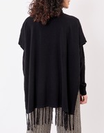Knit turtleneck poncho femme La Fianc&eacute;e