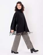 Knit turtleneck poncho femme La Fianc&eacute;e