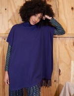 Knit turtleneck poncho femme La Fianc&eacute;e
