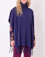 Knit turtleneck poncho femme La Fianc&eacute;e