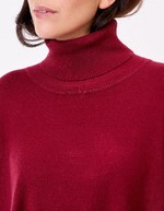 Knit turtleneck poncho femme La Fiancée