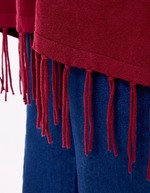 Knit turtleneck poncho femme La Fiancée