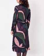 Tie-front fluid midi shirt dress femme La Fiancée