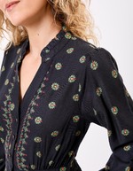 Fluid midi ruffled dress femme La Fiancée