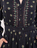 Fluid midi ruffled dress femme La Fiancée