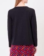 Plain organic cotton boat neck T-shirt femme La Fiancée