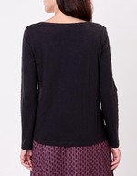 Plain organic cotton V-neck T-shirt femme La Fiancée
