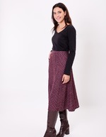 Plain organic cotton V-neck T-shirt femme La Fiancée