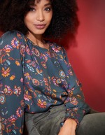 Fluid satin blouse femme La Fianc&eacute;e