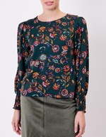 Fluid satin blouse femme La Fianc&eacute;e