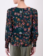 Fluid satin blouse femme La Fianc&eacute;e