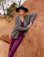 Soft jacquard knit jacket femme La Fiancée