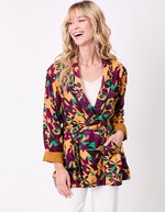 Fluid satin kimono jacket femme La Fianc&eacute;e