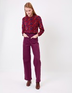 Corduroy shirt with round neck femme Princesse Nomade