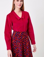 Corduroy blouse with V-neck femme Princesse Nomade
