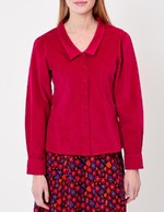 Corduroy blouse with V-neck femme Princesse Nomade