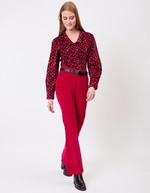 Corduroy blouse with V-neck femme Princesse Nomade