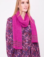 Warm lurex knit scarf femme Princesse Nomade