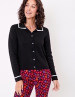 Plain thick cotton cardigan jacket femme Princesse Nomade