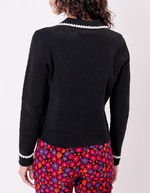 Plain thick cotton cardigan jacket femme Princesse Nomade
