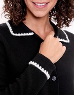 Plain thick cotton cardigan jacket femme Princesse Nomade
