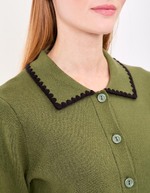 Plain thick cotton cardigan jacket femme Princesse Nomade