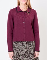 Plain thick cotton cardigan jacket femme Princesse Nomade