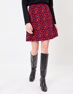 Women’s printed corduroy mini skirt femme Princesse Nomade