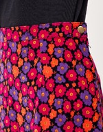 Women’s printed corduroy mini skirt femme Princesse Nomade