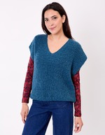 Fancy knit sleeveless sweater femme Princesse Nomade