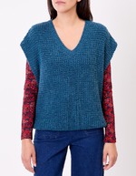 Fancy knit sleeveless sweater femme Princesse Nomade