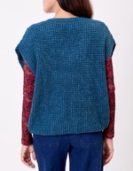 Fancy knit sleeveless sweater femme Princesse Nomade