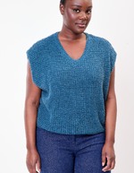 Fancy knit sleeveless sweater femme Princesse Nomade