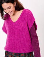 Fancy knit sleeveless sweater femme Princesse Nomade