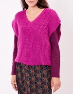 Fancy knit sleeveless sweater femme Princesse Nomade
