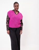 Fancy knit sleeveless sweater femme Princesse Nomade