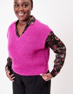 Fancy knit sleeveless sweater femme Princesse Nomade