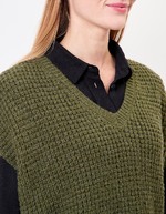 Fancy knit sleeveless sweater femme Princesse Nomade
