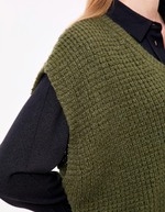 Fancy knit sleeveless sweater femme Princesse Nomade