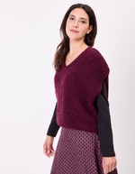 Fancy knit sleeveless sweater femme Princesse Nomade