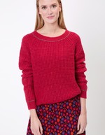 Women’s plain knit cropped sweater femme Princesse Nomade