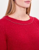 Women’s plain knit cropped sweater femme Princesse Nomade