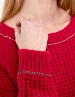 Women’s plain knit cropped sweater femme Princesse Nomade