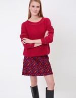 Women’s plain knit cropped sweater femme Princesse Nomade